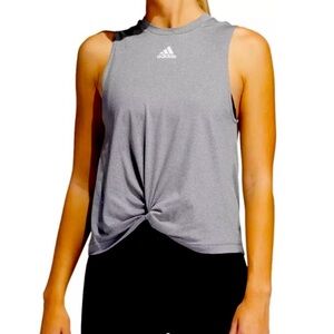 NWOT Adidas Twist Front Tank Gray Size XS